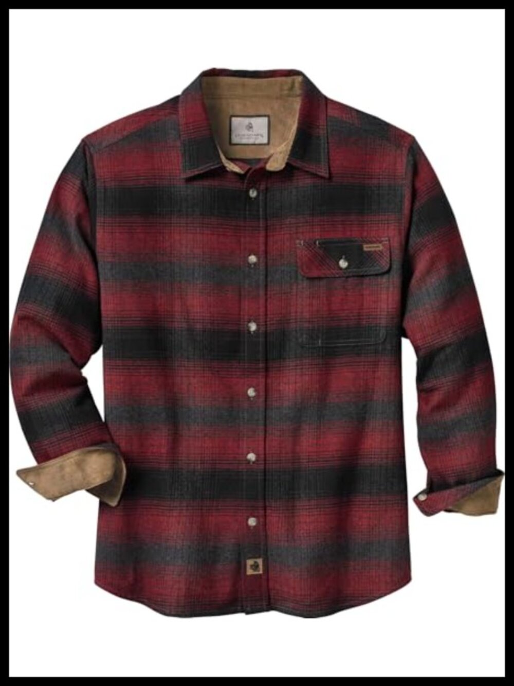 Mens 100% Cotton Flannel Long Sleeve Button Down Shirt Relaxed Fit Plaid
